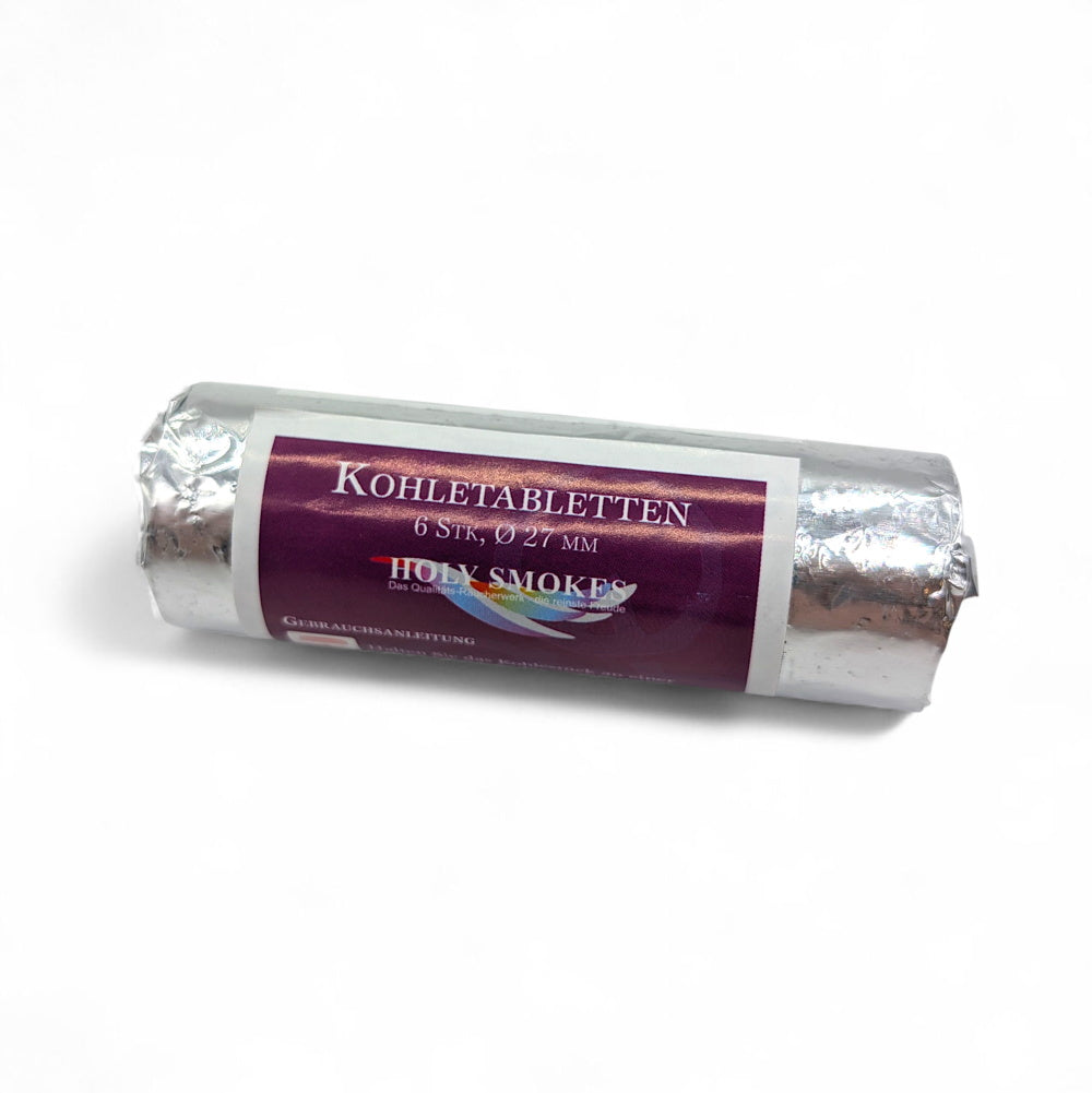 Schnellzünder-Räucherkohle 27 mm - 6 Stück