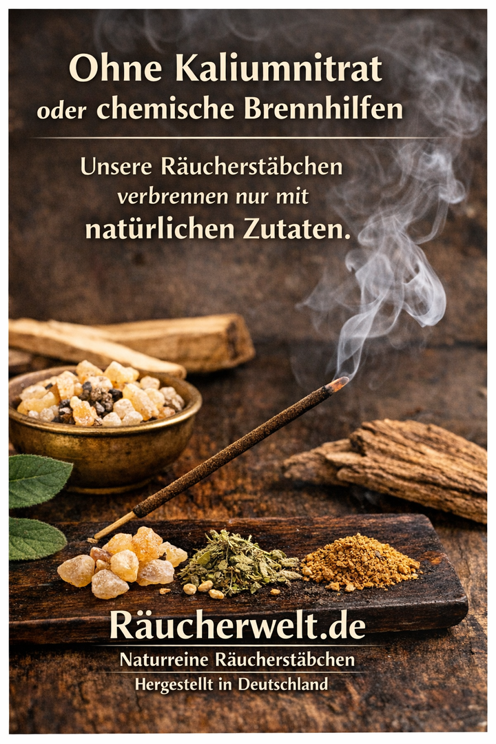 Naturreine Weihrauch-Räucherstäbchen "Hojari" - hergestellt in Deutschland