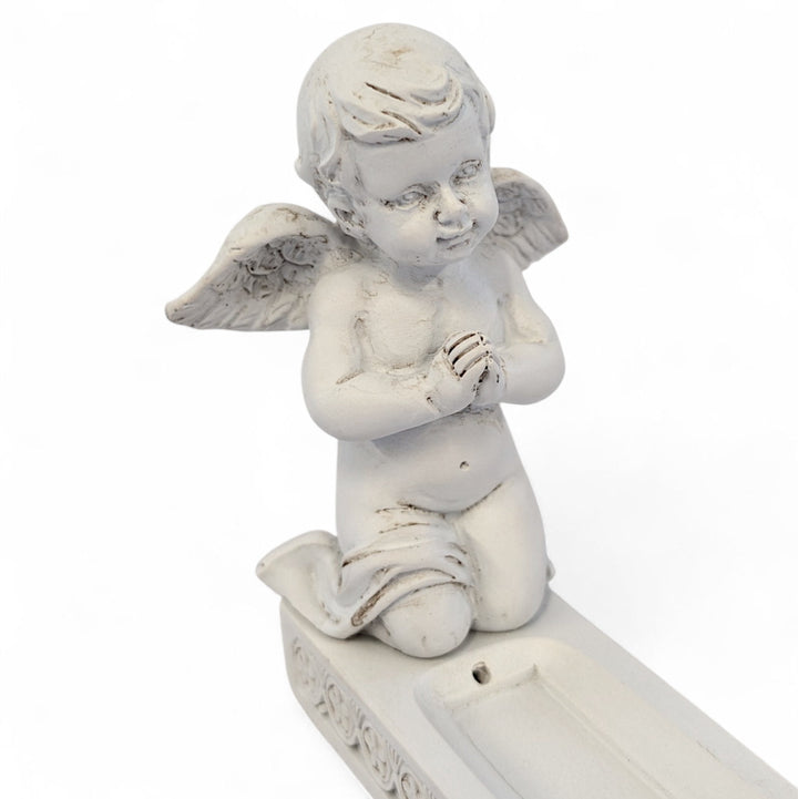 Räucherstäbchenhalter Engel weiss