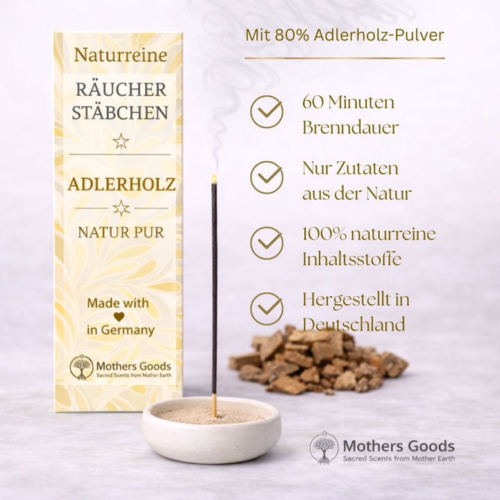 Naturreine Adlerholz -Räucherstäbchen  - hergestellt in Deutschland