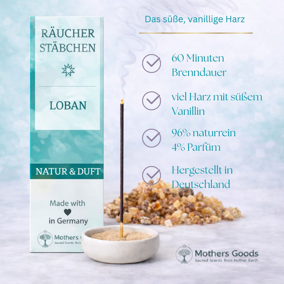 Loban Räucherstäbchen Linie "Natur&amp;Duft"  - hergestellt in Deutschland
