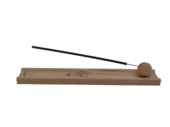 Räucherstäbchen halter holz mit kugel